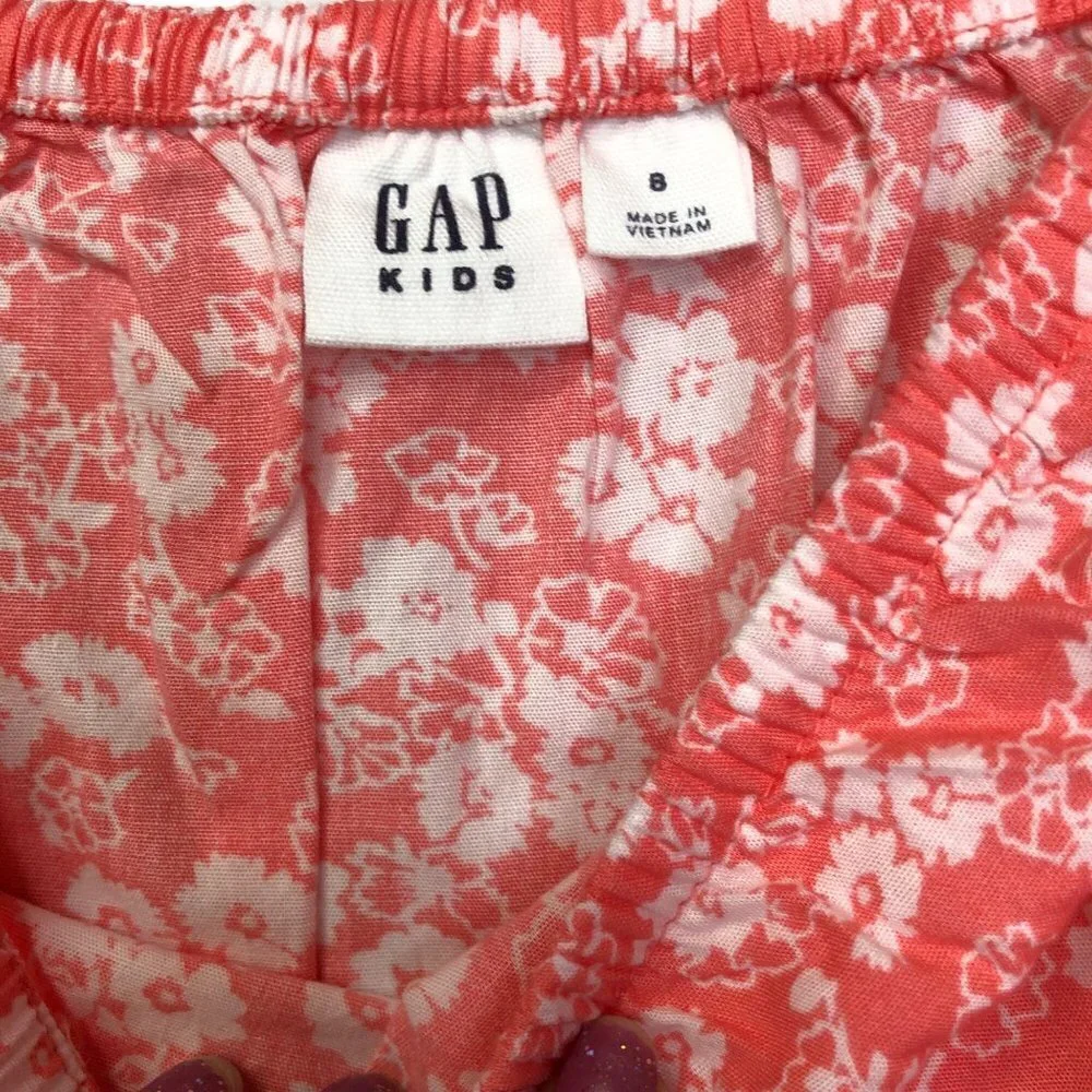 GAP Girl's Soft Chambray Short Puff Sleeve One Piece Romper NWT‎